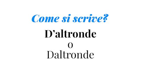 d'altronde sinonimi|d altronde .